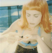Stefanie Schneider - Radha doing her nails by the pool, 1999